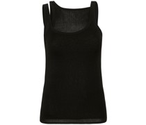 Double-layer tencel knit top