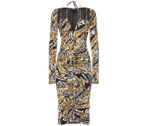 Midikleid aus Stretch-Viskose mit Druck