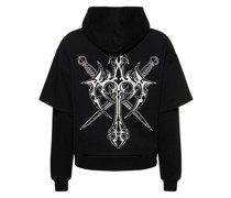Cross & Dagger structured cotton hoodie
