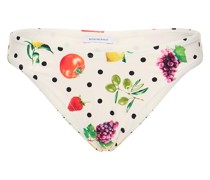 Classic printed scoop bikini bottoms