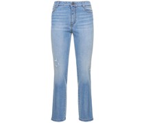 Jeans aus Denim mit mittelhohem Bund