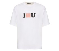 Bedrucktes Baumwoll-T-Shirt „Exford I Face You“