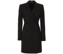 Blazer-Minikleid aus Stretch-Wolle