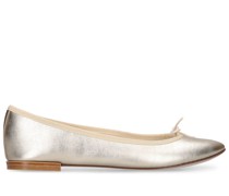 10MM HOHE, METALLISCHE LEDERSCHUHE 'CENDRILLON'
