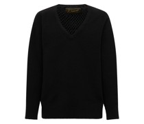 PULLOVER AUS WOLLE MIT NETZ