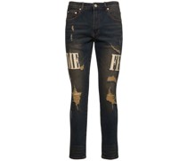 Denim-Jeans in Distressed-Optik „Letterman“
