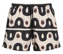 Badeshorts aus Nylon mit Druck „Jungle Wave“