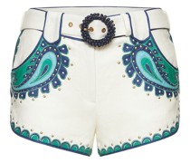 Shorts aus Leinen mit Applikation „Tiggy“