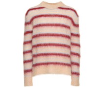 Gestreifter Stricksweater aus Mohairmischung