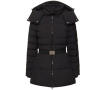 Burniston belted quilted down jacket