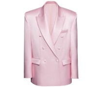 Silk satin oversized blazer jacket