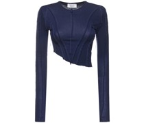 Long sleeve jersey t-shirt w/ seams