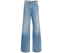 JEANS AUS BAUMWOLLDENIM MIT WEITEM BEIN