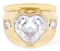 Heart crystal thick ring