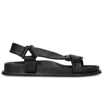 20mm hohe, gepolsterte Leder-Sandaletten „Sportsu“