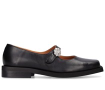 30mm hohe Mary Jane-Loafer aus Leder