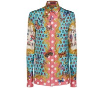 Bedruckte Bluse aus Seidentwill