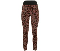 Leopard-Leggings mit Rundstrick „C2C“
