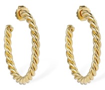 Sonia large braided hoop earrings