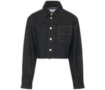 Kastenförmige Jacke aus Raw-Denim
