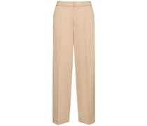 Wool blend loose pants