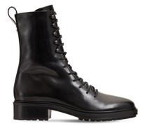 40mm hohe Stiefeletten aus Leder „Isabel“