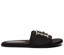 10mm hohe Satin-Sandalen