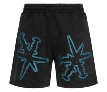 Shorts aus Baumwollmischung „Rhinestone Dagger“