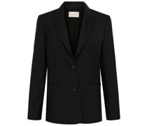 Slit detail wool blend blazer