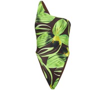 Plunge printed onepiece swimsuit