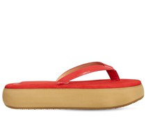 40mm hohe Flip-Flops aus Leder „Boat“
