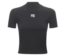 T-SHIRT AUS STRETCH-JERSEY MIT LOGO