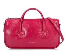 Small zipper leather shoulder bag