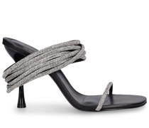 95mm Sandaletten aus Leder & Kristallen „Infinity“