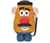 Raffia-Schultertasche „Mr. Potato Head“