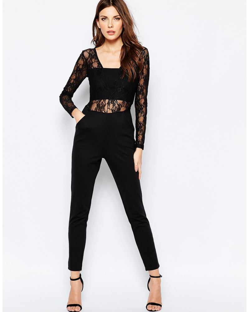 connection damen diana overall aus spitze schwarz connection damen diana overall aus spitze schwarz