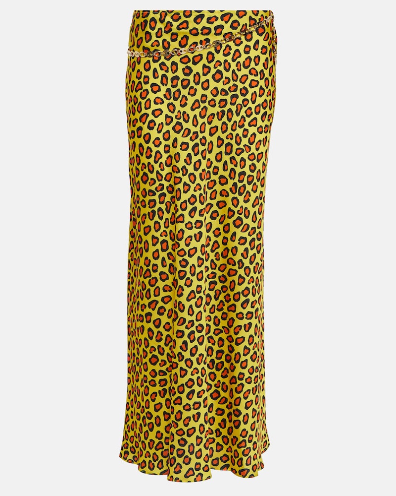 Paco Rabanne Damen Paco Rabanne Bedruckter Slipskirt aus Satin