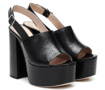 Miu Miu Plateausandalen aus Leder