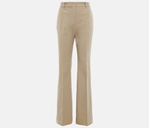 High-Rise-Hose aus Gabardine