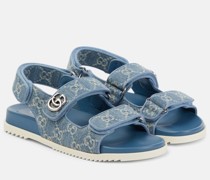 Sandalen Double G aus Denim