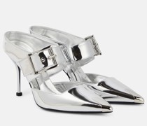 Mules Punk aus Metallic-Leder