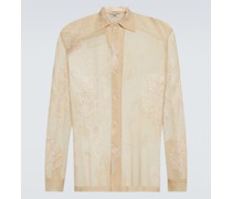 Besticktes Hemd Moth Veil aus Baumwolle