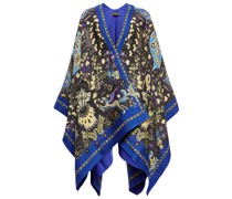 Etro Bedrucktes Cape aus einem Wollgemisch