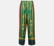 Gucci Weite Hose aus Seide