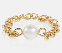 Spinelli Kilcollin Ring Gravity aus 18kt Gelbgold mit Akoyaperle