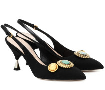 Miu Miu Verzierte Slingback-Pumps