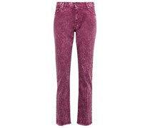 Mid-Rise Straight Cropped Jeans
