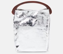 Bucket-Bag Resin Mini aus Metallic-Leder