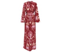 Bedrucktes Maxikleid aus Seide