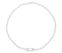 Eera Halskette Vita aus 18kt Weissgold mit Diamanten und Perlen